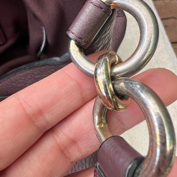 Coach F57545 Brown Pebbled Leather Shoulder Bag Gold Hardware Vintage Purse - Picture 13 of 16